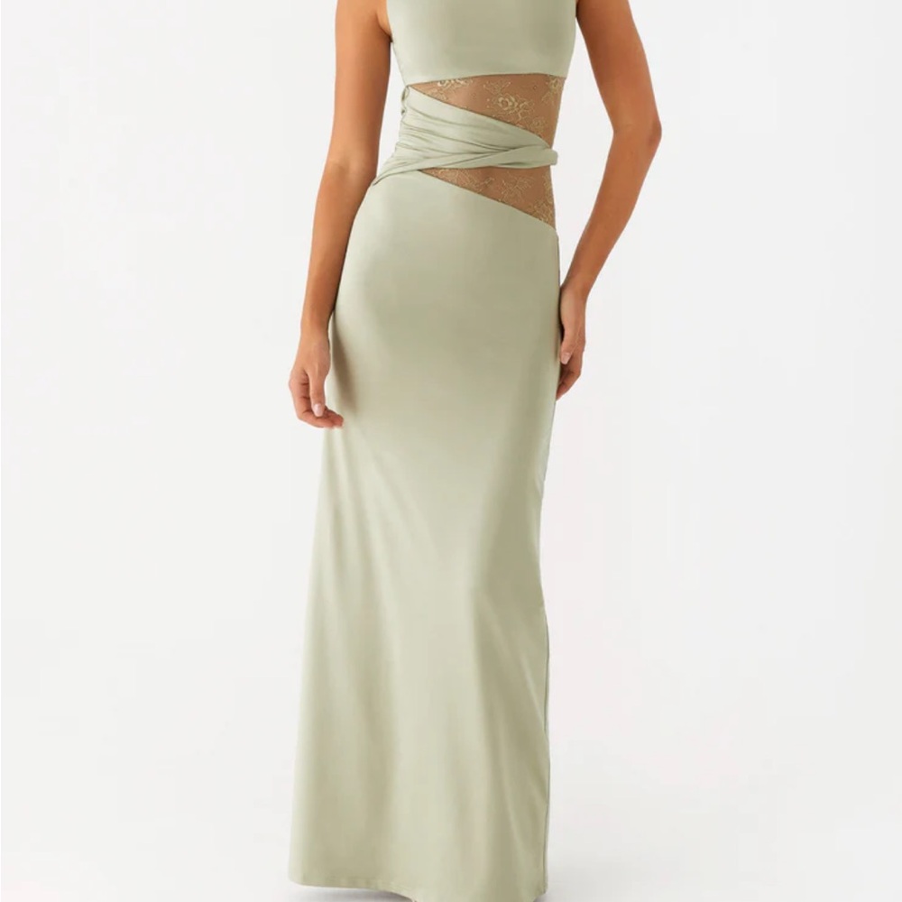 Peppermayo Sage Green Maxi Dress